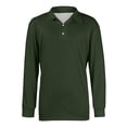 thumbnail image 6 of Hearthz Mens Long Sleeve Polo Shirts Knit Classic Casual Button Polo Shirts for Men Lightweight Collared Men's Pullover, 6 of 8