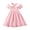 Pink, variant on Sunny Fashion Girls Dress Beige Short Sleeve Collar Button Front School Uniform(Pink,3-4 Years)