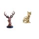 thumbnail image 1 of Figura de cabeza de ciervo,Adorno de cabeza de ciervo,estatua de animal decorativa,Figura de cabeza de ciervo para decoración de mesa creativa,Figura de escritorio,Estante de estatua de gato, 1 of 8