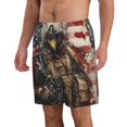 thumbnail image 2 of Balery Bald Eagle Soldier Traje de Baño Estilo Hawaiano para Hombre, Shorts de Secado Rápido con Bolsillos-3X-Large, 2 of 6