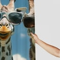 thumbnail image 3 of SHERONV Giraffes Sunglasses Humor Shower Curtain for Bathroom Decor with Hooks 60"x72, 3 of 7