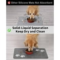 thumbnail image 3 of Cat & Dog Feeding Mat for Food and Water Bowl, Absorbent-No Stains Quick Dry Dog Water Bowl Dispenser Mat, with Waterproof-Anti- Rubber Backing Pet Placemat for Messy Drinkers, Dark Grey-12"x20", 3 of 6