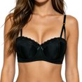 thumbnail image 2 of Stamzod Lace Bralettes for Women Push Up Glossy Lace Bra No Underwire Supportive Wireless Bras, 2 of 6