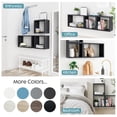 thumbnail image 2 of Kaboon Wall Mount Cube Shelf Set of 3,19.75x12.5x7.75, Model-Cube-Shelf, Black, 2 of 7