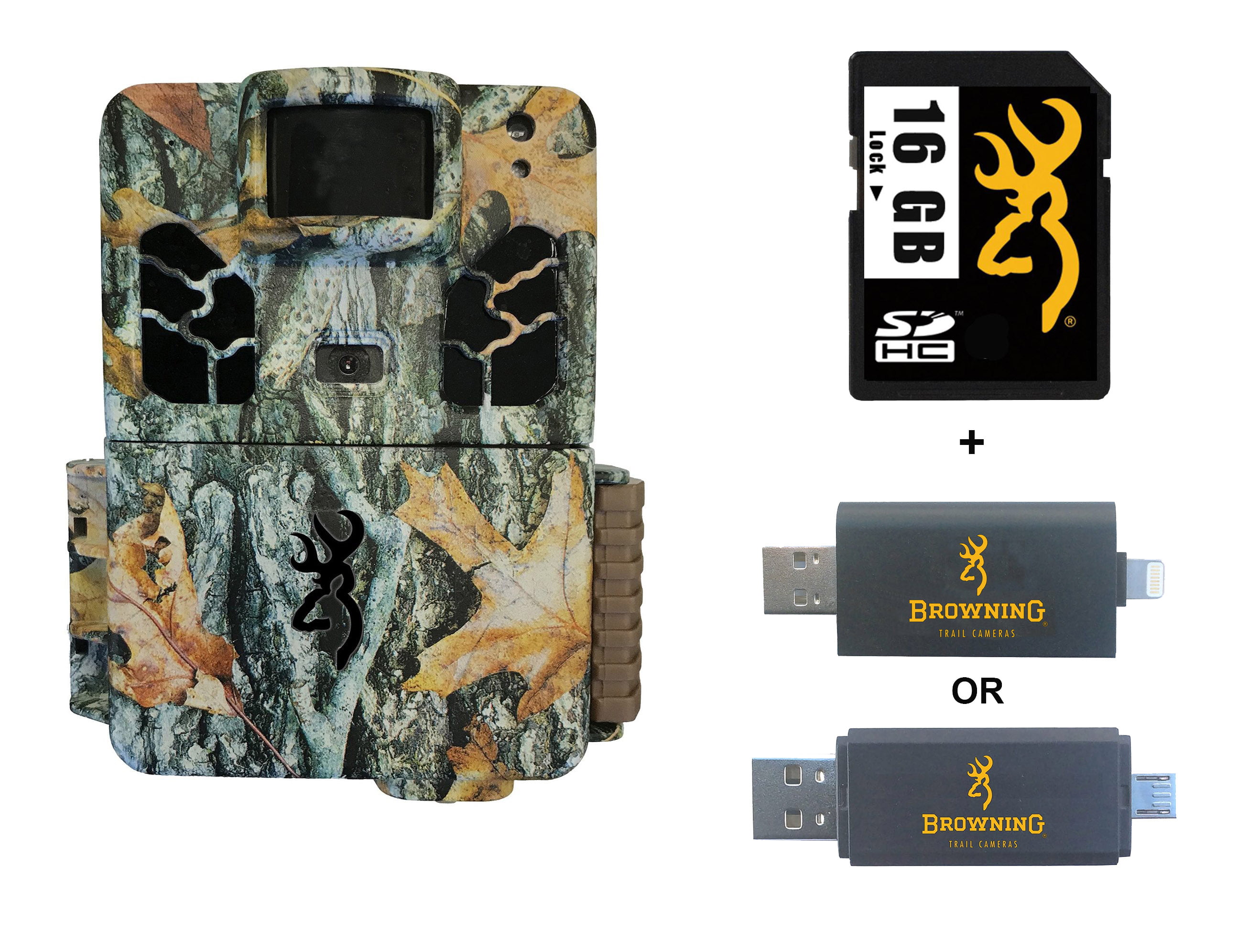 BTC6HDMAX Browning Dark Ops HD MAX Trail Game Camera Bundle Includes 32GB Memory Card and J-TECH Card Reader 18MP 