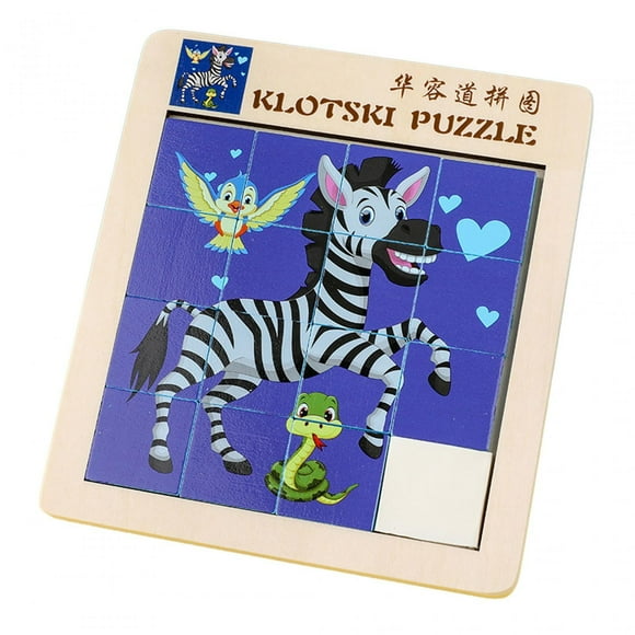 Number Slide Puzzle Animal Jigsaw Puzzles Wood Puzzles Board Learning Activities , Zebra