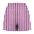thumbnail image 5 of MIUOWANP Plus Size Shorts of Women Print Buttoned Striped Loose Breathable Sports Shorts Size M(6)Hot Pink, 5 of 5