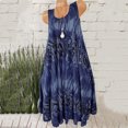 thumbnail image 4 of YABCSAZ Summer Dresses for Women 2025 Casual Loose Floral Printed Tank Dress Spring Tank T shirt Dress Plus Size Beach Sundress Sleeveless Dresses for Vacation, 4 of 6