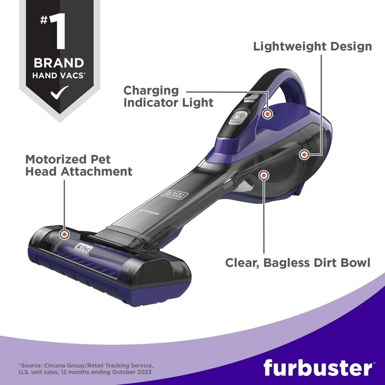 BLACK+DECKER Dustbuster furbuster AdvanceClean Cordless Pet