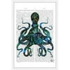 Marmont Hill Fishy Blue Octopus Framed Wall Art