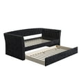 thumbnail image 6 of Boyd Sleep Kendal Black Tufted Velour Daybed with Trundle Bed, Twin, 6 of 7