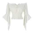 thumbnail image 1 of Blusa Mingyuezai Renaissance Peasant con hombros descubiertos 3XL para mujer, 1 of 6