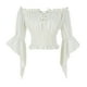 thumbnail image 1 of Blusa Mingyuezai Renaissance Peasant con hombros descubiertos para mujer, 1 of 6