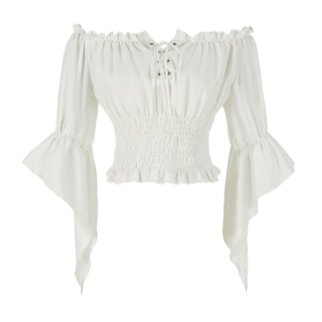 Blusa Mingyuezai Renaissance Peasant con hombros descubiertos 3XL para mujer