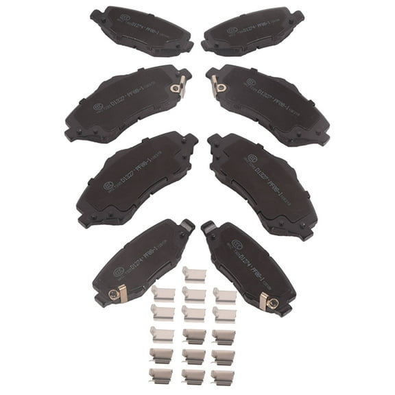 8-Piece Front and Rear Brake Set with Wear and Hardware-8PCS Front Rear Brake pad set