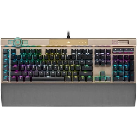 Corsair K100 RGB Optical-Mechanical Gaming Keyboard (CH-912A21A-NA) - Midnight Gold