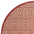 thumbnail image 6 of SAFAVIEH Outdoor LND173Q Linden Collection Red / Creme Rug, 6 of 7