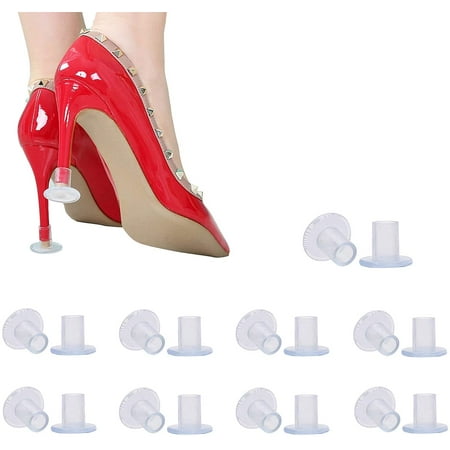 

9 Pairs Clear High Heel Protectors Heel Stoppers for Wedding Mates Bridesmaid(L)