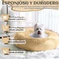 thumbnail image 4 of Cama para Perro, Camita para Perrito Redonda Lavable Diámetro de 60 Cm, Cama para Mascotas con Parte Inferior Antideslizante y Cómodo Mullida Felpa, Cama de Felpa para Perros y Gatos (Albaricoque), 4 of 7