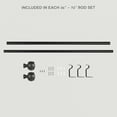 thumbnail image 6 of Exclusive Home Regal 1" Window Curtain Rod and Finial Set, Adjustable 36"-72", Matte Black, 6 of 8