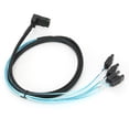 thumbnail image 2 of Hardware de cable Mini SAS 36PIN 90 grados a disco duro interno 4SATA H0206 1 metro, 2 of 8