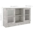 thumbnail image 4 of vidaXL Vitrine Cabinet Concrete Grey 120x30.5x70 cm Engineered Wood, 4 of 5