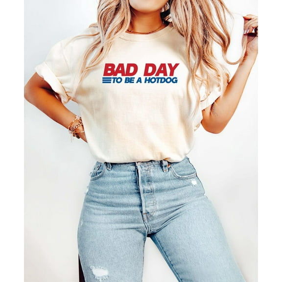 Bad Day to Be a Hot Dog Shirt – Funny Hotdog T-Shirt for 4th of July & Memorial Day, Glizzy Lover Gift Shirt, Patriotic BBQ Tee for Men & Women