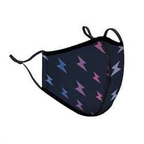 Top Trenz Neoprene, Reusable & Washable Lightning Bolts Face Mask (Kids Ages 3-7)