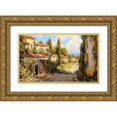 thumbnail image 1 of Obuchovsky, Yury 24x16 Gold Ornate Wood Framed with Double Matting Museum Art Print Titled - Town by the Sea II, 1 of 4