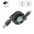 thumbnail image 2 of Black Type-C Retractable USB Cable Charger Power Wire Sync R4R for Samsung Galaxy S8, active S10e S10+ S10 5G Note9 Note8 A9 - Sonim XP3 - Sony Xperia XZs XZ3 XZ1 XA1 L1 - Xiaomi Mi Mix 2 9, 2 of 6