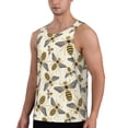 thumbnail image 2 of Pofeuu Flying Bees1 Print Men's Workout Tank Tops Sleeveless Muscle Gym Shirt Quick Dry-3X-Large, 2 of 7