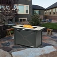 thumbnail image 3 of Gymax 42'' Rectangular Propane Gas Fire Pit 60,000 Btu Heater Outdoor Table W/ Cover, 3 of 10