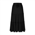 thumbnail image 4 of Njagoc3 Womens High - Waisted Tiered Maxi Skirt - Romantic for Summer Picnics, 4 of 6