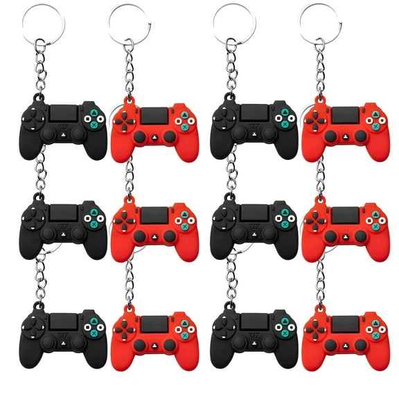12 PCS Video Game Controller Keychains Video Game Party Favors Game Keyrings Game Controller Key Rings Gamer Party Bags for Game Birthday Party Supplies