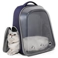 thumbnail image 3 of cómoda para transporte de mascota y mascotas por la aerolínea Impermeable Ventilar Ventana de astronauti Bolsa Bolsa de - azul Azul oscuro, 3 of 8