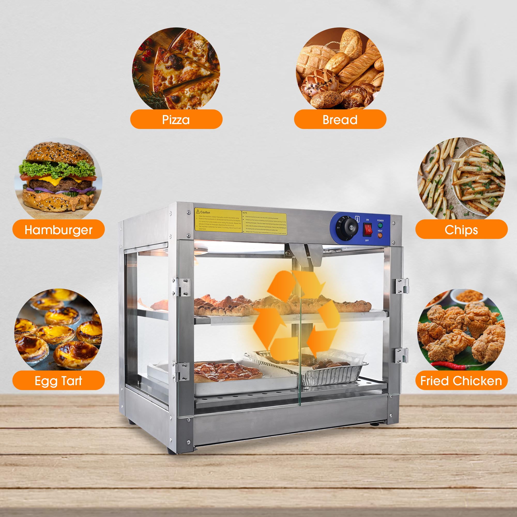Nurxiovo 35 inch Commercial Food Warmer Countertop Pizza Warmers Display  Pastry Patty Warmer Case for Buffet Restaurant Heater Food Service, L35 x  W19