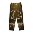 thumbnail image 4 of Sigee 2024 Happy New Year Print Women's Soft Pajama Pants - Breathable and Comfortable Lounge Sleep Bottoms with Elastic Waistband and Pockets-X-Large, 4 of 9