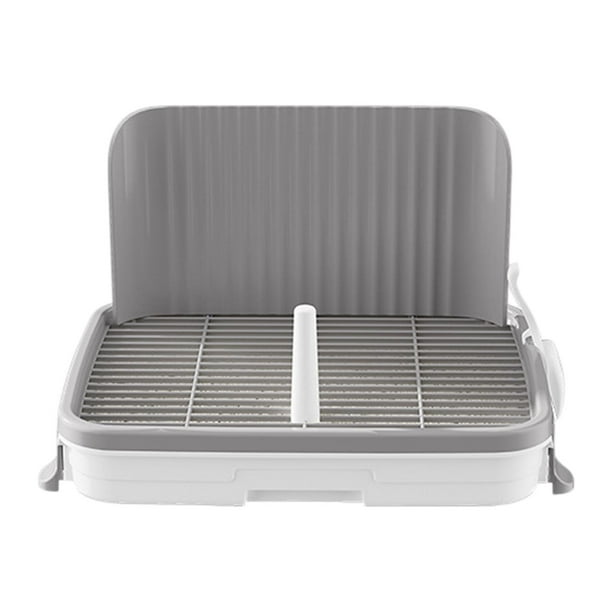 Bandeja para perros Bandeja para ir al baño inodoro de cachorros de interior con cucharada con poste de pipí removible Soporte de entrenamiento para