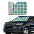 thumbnail image 2 of Yiaed Starfish On Checkered Background Print Car Windshield Sunshade Front Auto Car Front Window Sun Shade Foldable Sun Visor Shield Cover Auto Accessories for Sedan SUV Truck-Medium, 2 of 5