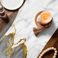 thumbnail image 4 of Table Runners 72 Inches Long, Gray Gold Marble Cotton Linen Kitchen Dining Coffee Table Runner for Party Home Decor, Modern Abstract Marble Crack Texture Tabletop Dresser Scarves Runner 18x72 Inch, 4 of 9