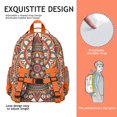 thumbnail image 4 of Mandala Cosmic Spiritual Spirituality School Backpack Adjustable Padded Straps Chest Strap Large Capacity Water-Resistant Backpack, 4 of 6