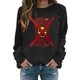 thumbnail image 1 of Gibobby Sudadera con forro polar Mujer Sudadera con capucha holgada de cuello redondo para mujer, estampado de moda para adelgazar y reducir la edad, sudadera con capucha de m(Negro, L), 1 of 5