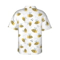 thumbnail image 3 of Goofa Bee Hawaiian Shirt for Men, Unisex Summer Beach Casual Short Sleeve Button Down Shirts,Aloha Tropical Floral print shirt-3X-Large, 3 of 9