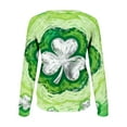 thumbnail image 5 of Levmjia Womens Sweatshirts Fashion Loose Round Neck Solid Color Long Sleeve St. Patrick's Day Printed Casual Shirt Holiday Breathable Comfortable Work Home Wear, 5 of 7