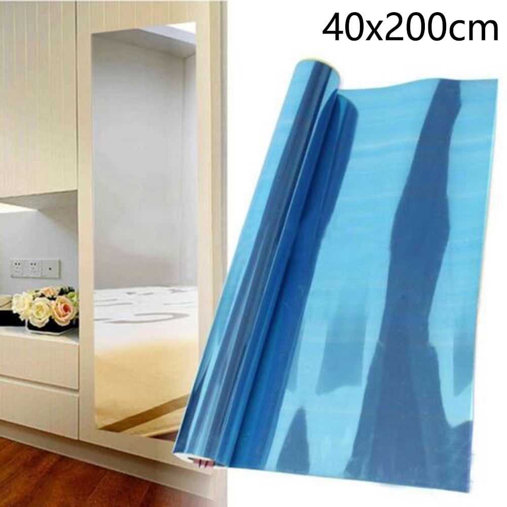 Self Adhesive Mirror Reflective Tiles Wall Sticker Film Wall Paper 