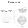 thumbnail image 2 of Vaccum Insulated Stainless Steel Coffee Mug With Handle - White, 350ml | Premium Clear Cap Mug With Lid Flip Top - Leakproof Travel Coffee Mugs, Tea Cup | Easy To Clean, Freezer Safe, Non-slip, 2 of 5