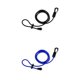 thumbnail image 1 of 2x Correa de remo elástica Clip Cordón Seguridad Tether f / Kayak Negro + azul real Zulema Correa de remo para kayak y canoa, 1 of 8