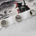 thumbnail image 4 of jejeloiu Japanese Samurai Black Out Curtains,Retro Ink Painting Curtains Pack of 2 (42x63 Each),Red Flower Floral Bedroom Curtains For Boys Kids,Microfiber Bedroom Decor, 4 of 6