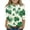 A07-Green, variant on Womens Funny St Patricks Day Shirt,Girls Short Sleeve Crew Neck Clover Print T-shirt Tops