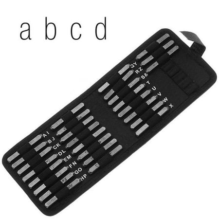 - 27 Piece Lowercase Gothic Font Alphabet Metal Punch Set - 1.5mm Characters
